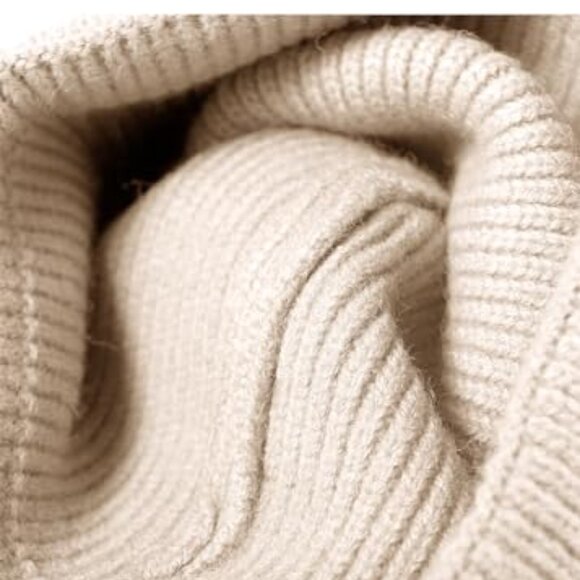 Unisex Rib Knit Cuffed Beanie Hat 2 Pack Winter Warm Minimal Chic - Picture 5 of 5